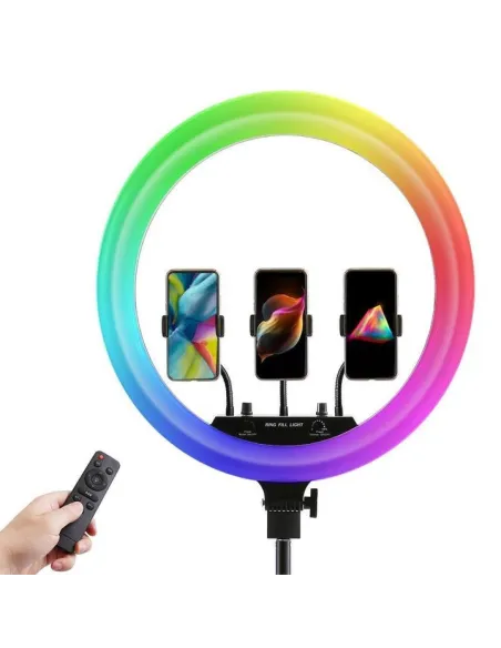 Lampa circulara Multicolora Ring Light RGB, diametru