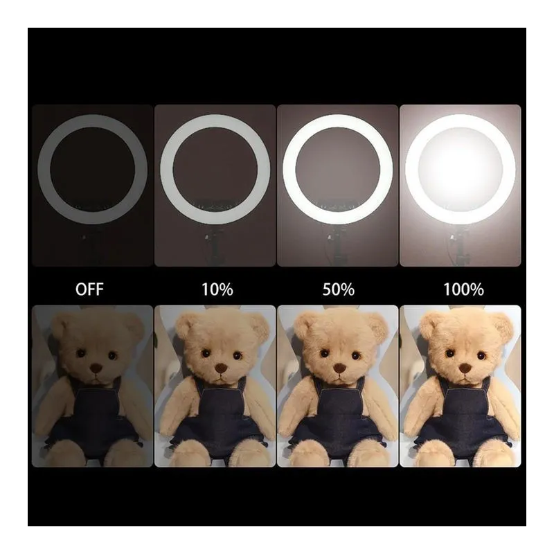 Lampa circulara Multicolora Ring Light RGB, diametru