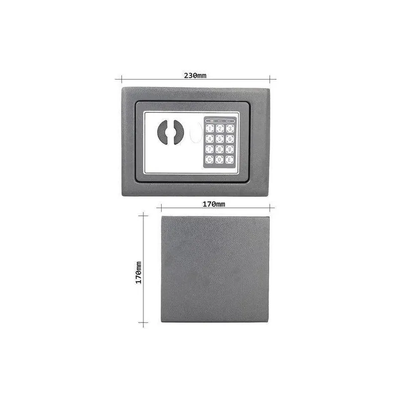 Seif electronic antiefractie 170 x 230 x 170 mm, Gri Antracit