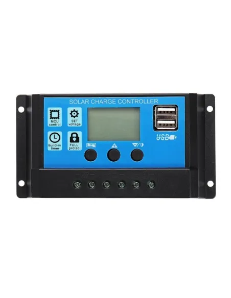 Controler pentru panou solar, regulator, 10A, 12V/24V, display