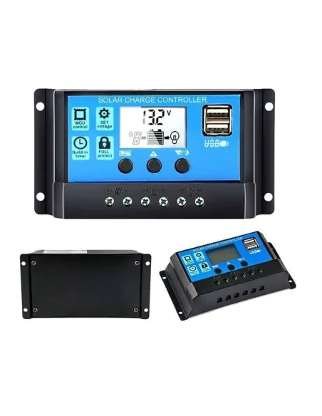 Controler pentru panou solar, regulator, 10A, 12V/24V, display