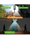 Pachet 5x Proiector solar LED 30W, IP65, Beam LED cu senzor