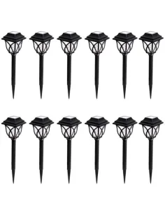 Set 12 x lampa solara felinar LED 43 cm