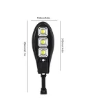 Lampa stradala solara, 90 LED COB, 3 moduri, telecomanda inclusa