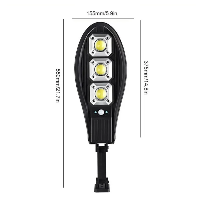 Lampa stradala solara, 90 LED COB, 3 moduri, telecomanda inclusa