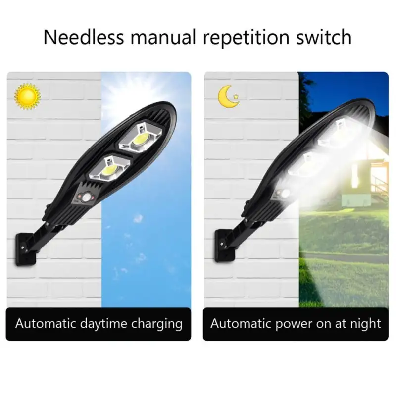 Lampa stradala solara, 90 LED COB, 3 moduri, telecomanda inclusa