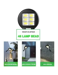 Lampa solara LED 6 SMD cu senzor de miscare si lumina 2