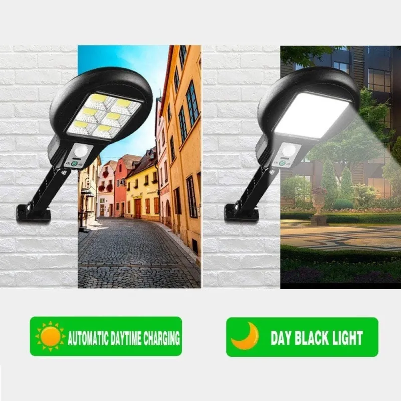 Lampa solara LED 6 SMD cu senzor de miscare si lumina