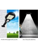 Set 4 x Lampa solara LED 6 SMD cu senzor de miscare si lumina