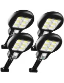Set 4 x Lampa solara LED 6 SMD cu senzor de miscare si lumina