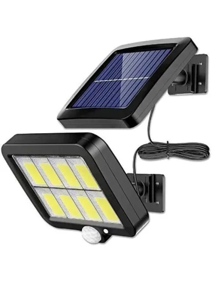 Set 4 x Proiector solar 160 LED 8 COB senzor de lumina si