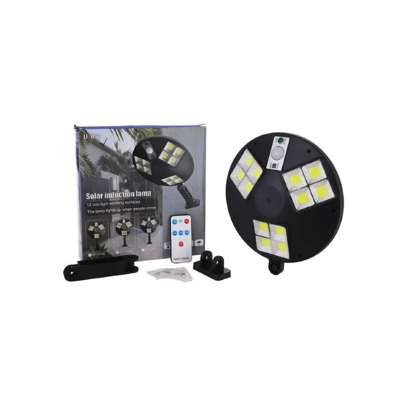 Lampa solara 12 LED COB cu telecomanda