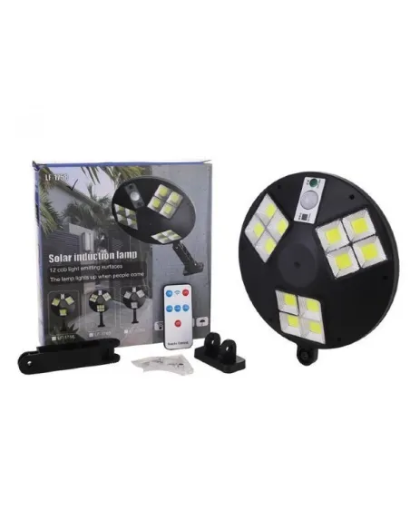 Lampa solara 12 LED COB cu telecomanda