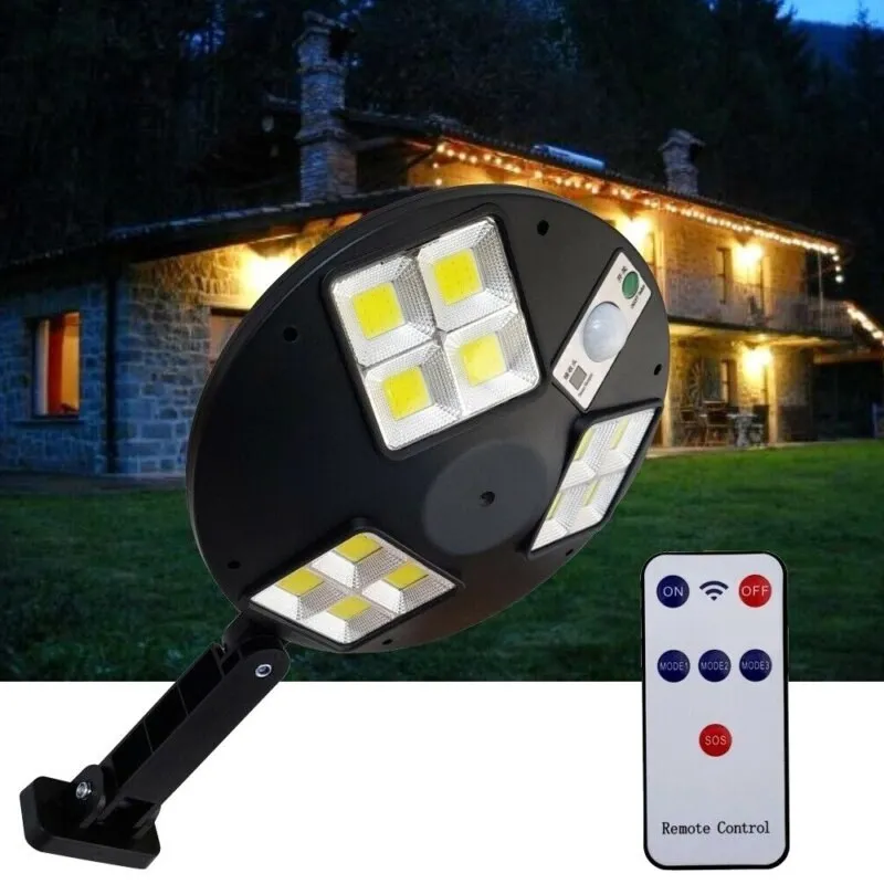 Lampa solara 12 LED COB cu telecomanda