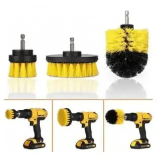 Set 3 perii curatare cu adaptor pentru bormasina/autofiletanta