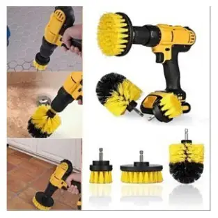 Set 3 perii curatare cu adaptor pentru bormasina/autofiletanta 2