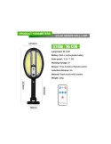 Set 4 x Lampa stradala 96 LED COB cu incarcare solara