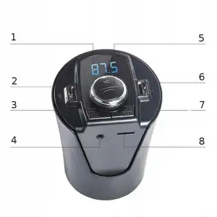 Transmitator auto ElektroStator BX6, Bluetooth, FM, 2 x USB 2