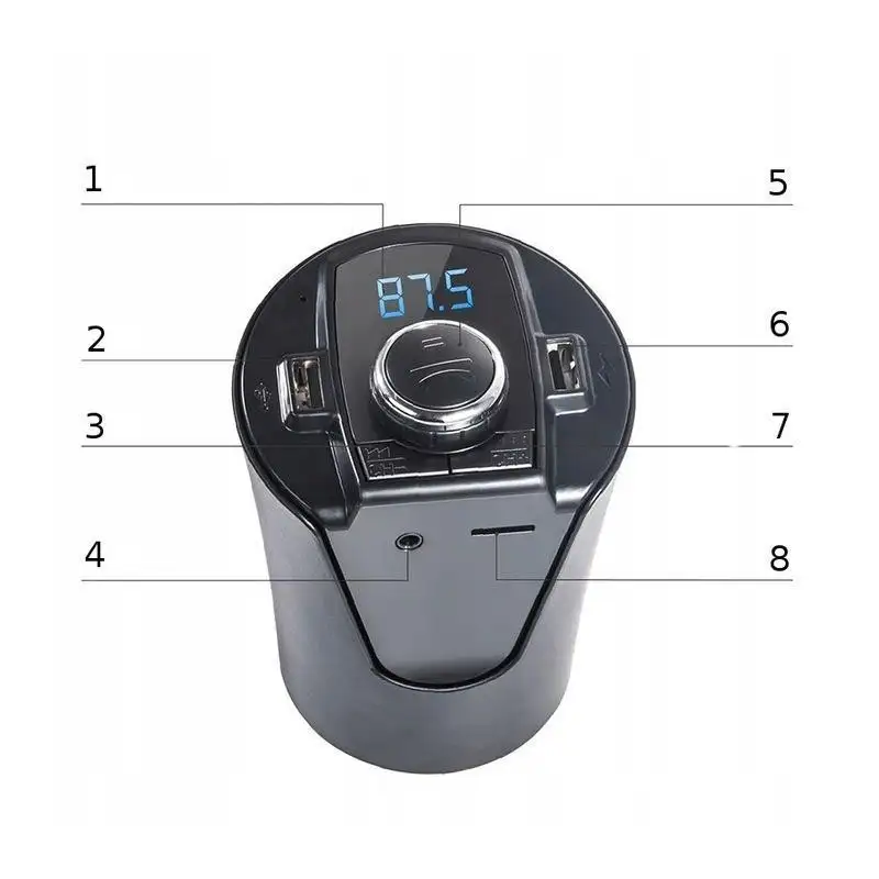 Transmitator auto ElektroStator BX6, Bluetooth, FM, 2 x USB