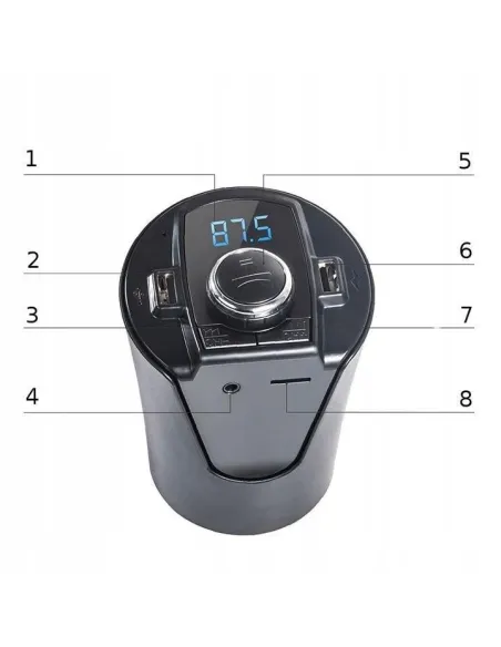 Transmitator auto ElektroStator BX6, Bluetooth, FM, 2 x USB