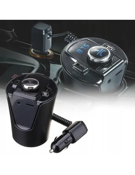 Transmitator auto ElektroStator BX6, Bluetooth, FM, 2 x USB