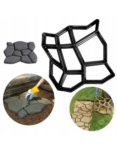 Set 2 matrițe de pavaj pentru gradină, 35 x 35 cm