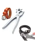 Cleste perforator pivotant cu 6 capete pentru gaurit curele