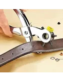 Cleste perforator pivotant cu 6 capete pentru gaurit curele