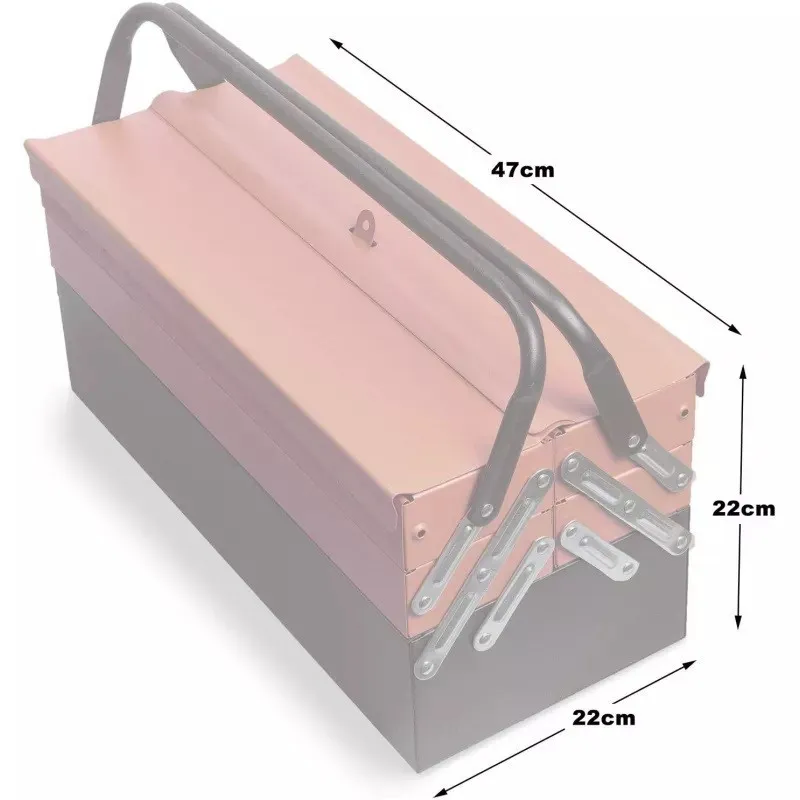 Cutie 85 Piese si Scule Compartimentata cu 4 sertare Pliabile Negru Portocaliu