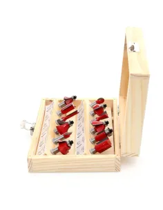 Set 12 freze pentru lemn 270401 diferite profile 6mm 2