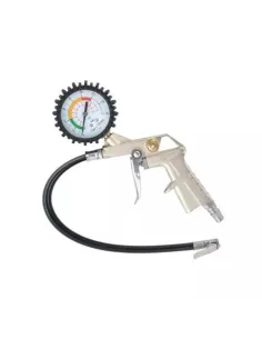 Pistol de umflat pentru compresor cu manometru si furtun 35cm