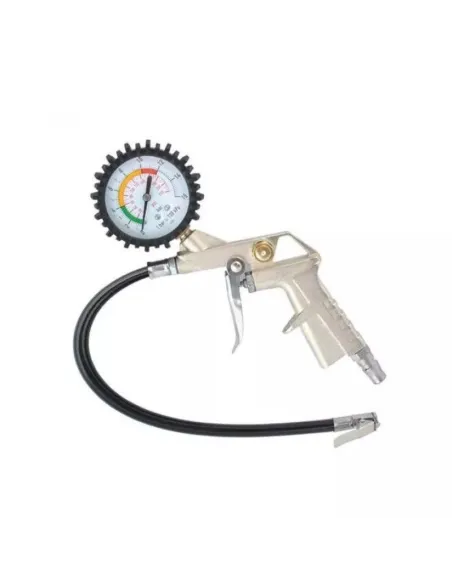 Pistol de umflat pentru compresor cu manometru si furtun 35cm