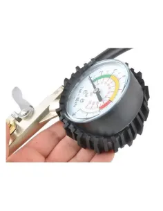 Pistol de umflat pentru compresor cu manometru si furtun 35cm 2