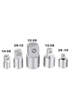 Set 5 adaptoare cromate 1/2 1/4 3/4 3/8