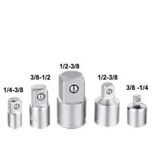 Set 5 adaptoare cromate 1/2 1/4 3/4 3/8