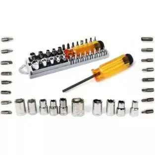Surubelnita multihead 61812, cu biti si tubulare, Set 28 piese 2