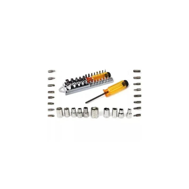 Surubelnita multihead 61812, cu biti si tubulare, Set 28 piese