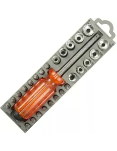 Surubelnita multihead 61812, cu biti si tubulare, Set 28 piese