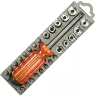 Surubelnita multihead 61812, cu biti si tubulare, Set 28 piese
