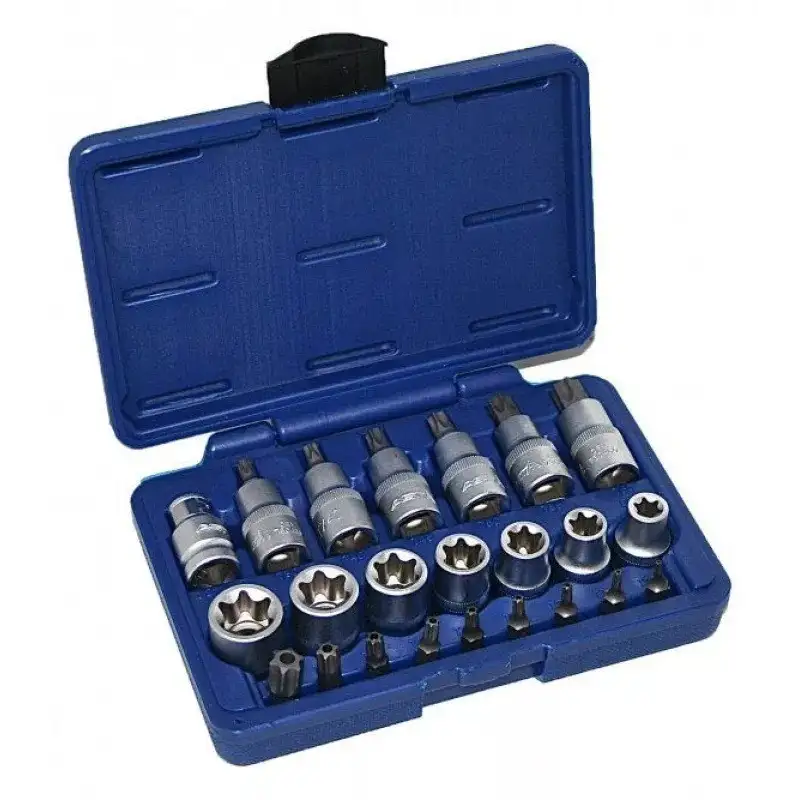 Trusa 23 Chei Tubulare si Biti Profil E Torx 1/2