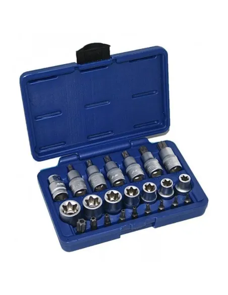 Trusa 23 Chei Tubulare si Biti Profil E Torx 1/2
