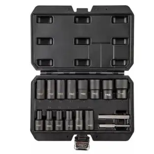 Trusa 16 piese tubulare 8-27 mm pentru suruburi si piulite deteriorate