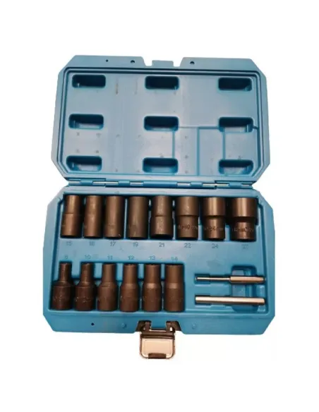 Trusa 16 piese tubulare 8-27 mm pentru suruburi si piulite deteriorate