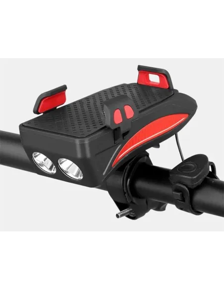 Suport de telefon pentru bicicleta cu lanterna si alarma