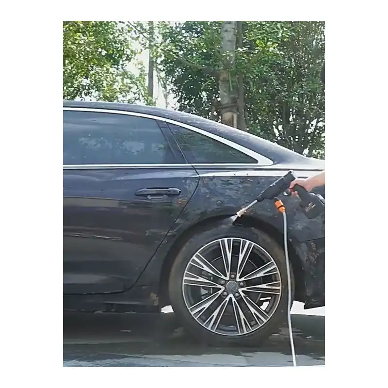 Pistol de spalat cu presiune, 8L/min, cu acumulator de 48Vf, trusa plastic