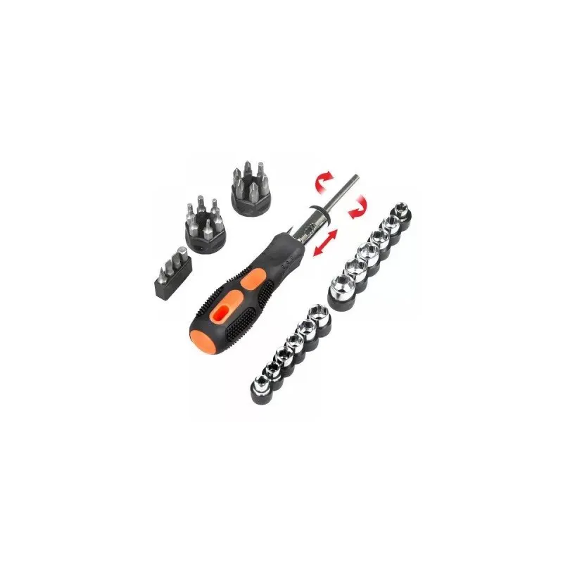 Set Surubelnita Si Capete Surubelnite, 34 Piese, Ratchet Screwdriver