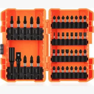 Set 42 biti de impact, cu tija hexagonala