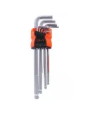 Set 9 chei hexagonale tip imbus cu capat sferic extra lungi 1.5-10mm