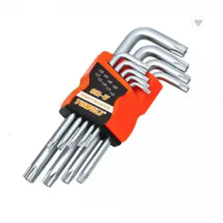 Set 9 chei imbus torx, stea scurte, Cr-v, T10-T50