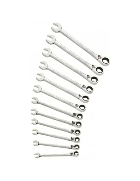 Trusa 12 chei combinate cu clichet si articulatie 8-19mm